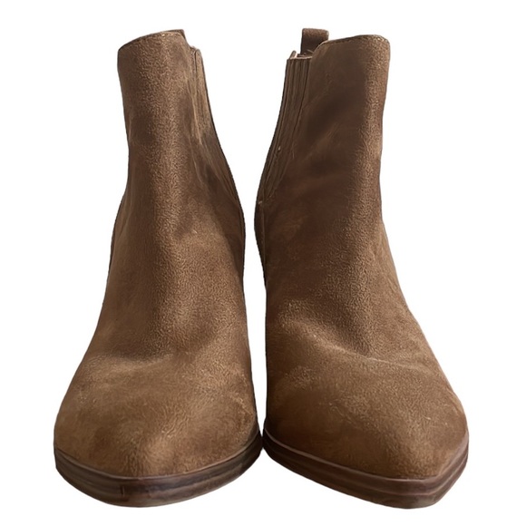 A.N.A. A New Approach - Tan Faux Suede Block Heel Booties - Size 7 - Picture 2 of 10